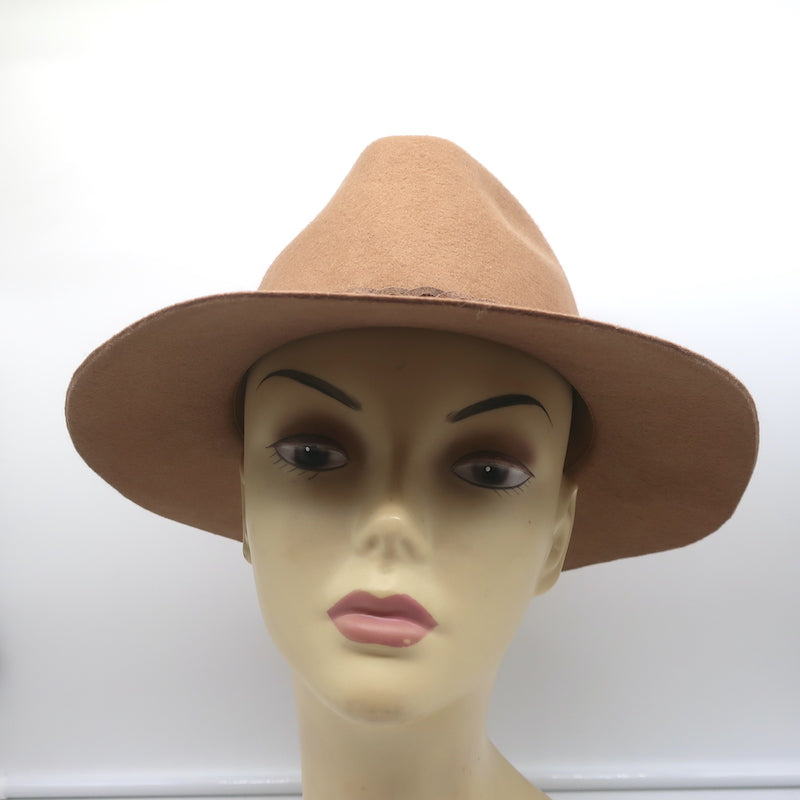 Lovely Bird Braided Band Fedora Hat Brown Wool Felt