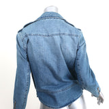 Rag & Bone Abbey Denim Moto Jacket Blue Cotton Size Extra Small