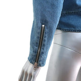 Rag & Bone Abbey Denim Moto Jacket Blue Cotton Size Extra Small