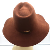 Janessa Leone Kit Fedora Oak Brown Wool Felt Size Small Packable Hat