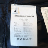 Alexander Wang Padded Collegiate Blazer Navy Wool Size 4 One-Button Jacket NEW