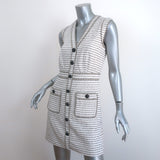 Veronica Beard Sleeveless Mini Dress Kama White/Black Striped Tweed Size 2