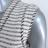Veronica Beard Sleeveless Mini Dress Kama White/Black Striped Tweed Size 2