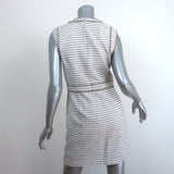 Veronica Beard Sleeveless Mini Dress Kama White/Black Striped Tweed Size 2