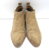 Alexander Wang Kori Ankle Boots Beige Suede Size 37 Cutout Heel Booties