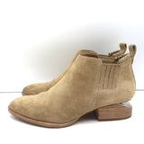 Alexander Wang Kori Ankle Boots Beige Suede Size 37 Cutout Heel Booties