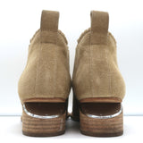 Alexander Wang Kori Ankle Boots Beige Suede Size 37 Cutout Heel Booties