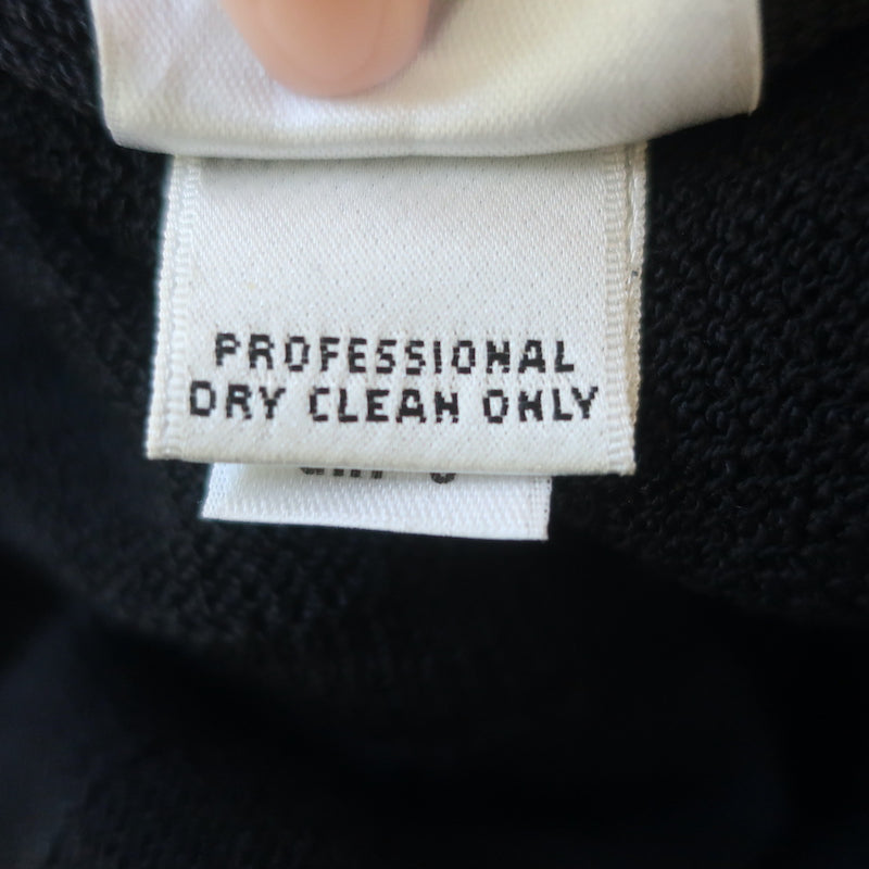 St. John Sport Pleated Hem Dress Black Wool-Blend Size Small Short Sleeve Shift