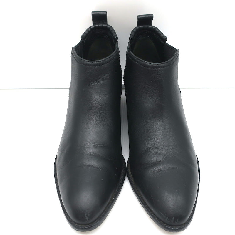 Alexander Wang Kori Ankle Boots Black Leather Size Cutout