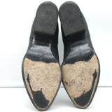 Alexander Wang Kori Ankle Boots Black Leather Size 37.5 Cutout Heel Booties