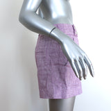 Veronica Beard Kimm Shorts Lilac Linen Herringbone Size 4