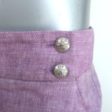 Veronica Beard Kimm Shorts Lilac Linen Herringbone Size 4