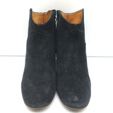 Isabel Marant Dicker Ankle Boots Black Suede Size 38 Western Booties