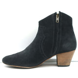Isabel Marant Dicker Ankle Boots Black Suede Size 38 Western Booties