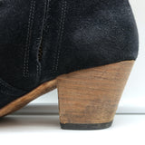 Isabel Marant Dicker Ankle Boots Black Suede Size 38 Western Booties
