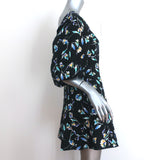 Nicholas Puff Sleeve Mini Dress Lydia Black Floral Print Cotton Size 10 NEW