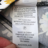 Nicholas Puff Sleeve Mini Dress Lydia Black Floral Print Cotton Size 10 NEW