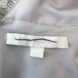 Jonathan Simkhai Plisse Lame Gown Silver Size Medium Sleeveless Maxi Dress