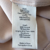 L'Agence Midi Dress Lucia Beige Stretch Jersey Size Small Sleeveless V-Neck NEW