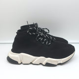 Balenciaga Speed Lace-Up Sock Sneakers Black Knit Size 39
