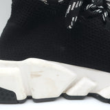 Balenciaga Speed Lace-Up Sock Sneakers Black Knit Size 39
