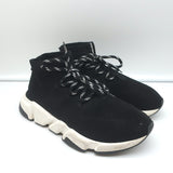 Balenciaga Speed Lace-Up Sock Sneakers Black Knit Size 39