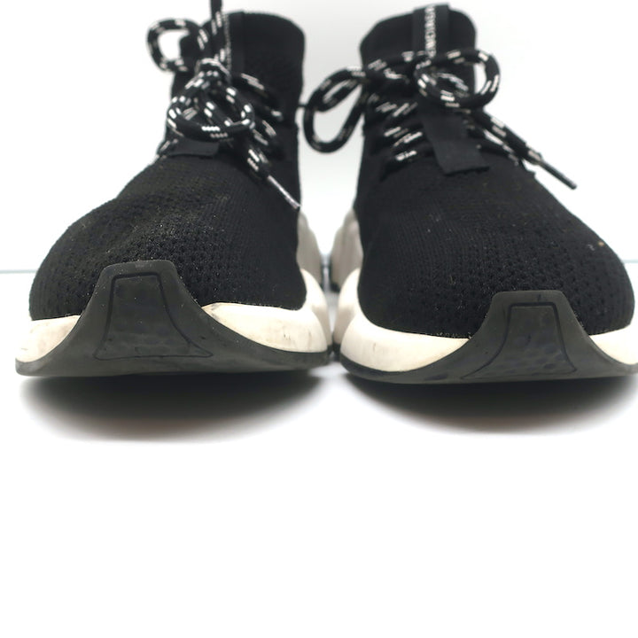 Balenciaga Speed Lace-Up Sock Sneakers Black Knit Size 39