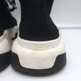Balenciaga Speed Lace-Up Sock Sneakers Black Knit Size 39