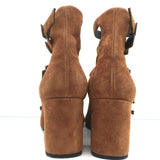 Saint Laurent Babies Multi-Strap Sandals Brown Suede Size 39.5 Open Toe Heels