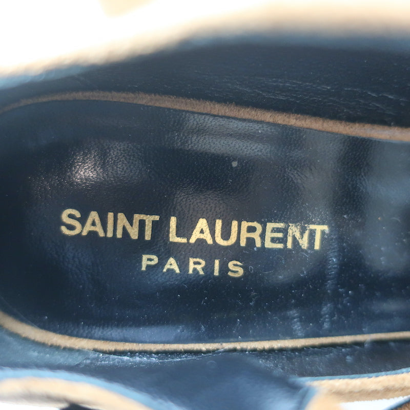 Saint Laurent Babies Multi-Strap Sandals Brown Suede Size 39.5 Open Toe Heels