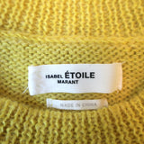 Isabel Marant Etoile Sweater Gian Yellow Striped Alpaca-Blend Size 34