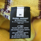 Isabel Marant Etoile Sweater Gian Yellow Striped Alpaca-Blend Size 34