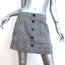 Veronica Beard Mini Skirt Fisher Navy/Multi Linen-Cotton Houndstooth Size 8