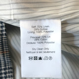 Veronica Beard Mini Skirt Fisher Navy/Multi Linen-Cotton Houndstooth Size 8