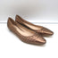 Bottega Veneta Intrecciato Pointed Toe Flats Copper Metallic Leather Size 40