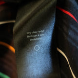 Rag & Bone Top Austin Black/Rainbow Striped Silk Size Extra Small Short Sleeve