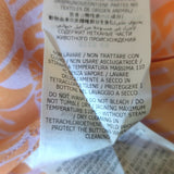 Stella McCartney Keep on Smiling Print Silk Blouse Neon Yellow/Orange Size 46