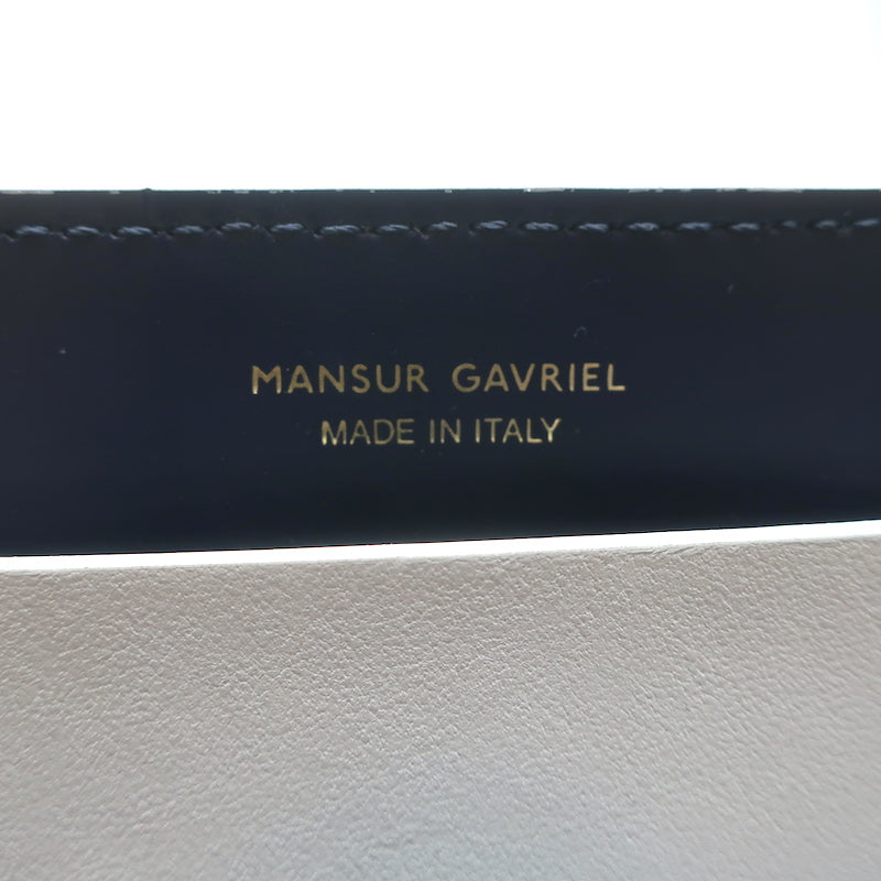 Mansur Gavriel Mini Mini Sun Tote White Leather Crossbody Bag