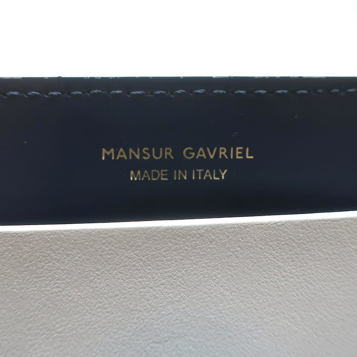 Mansur Gavriel Mini Mini Sun Tote White Leather Crossbody Bag