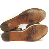 Chloe Lauren Ankle Strap Platform Espadrille Wedge Sandals Beige Suede Size 41