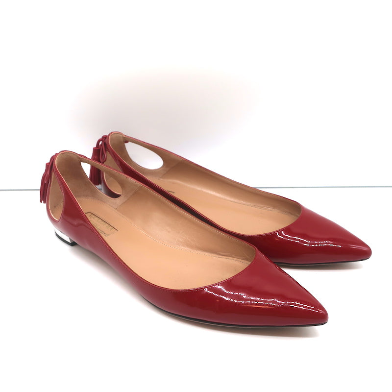 LOUIS VUITTON RED PATENT LEATHER PUMPS Size EU 38.5 USA 8.5 Made In Italy