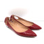 Aquazzura Forever Marilyn Tassel Flats Red Patent Leather Size 38.5