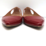 Aquazzura Forever Marilyn Tassel Flats Red Patent Leather Size 38.5