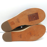 Chloe Lauren Platform Espadrille Wedge Sandals Blue Leather & Suede Size 40 NEW