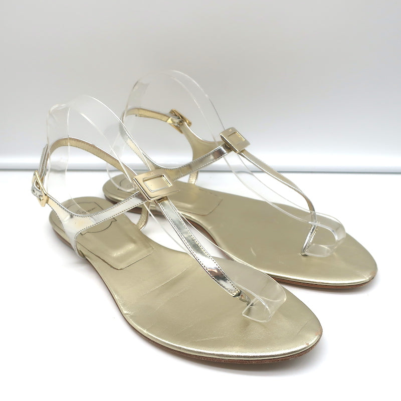 Louis Vuitton Vintage Pre-owned Leather sandals Yellow Dames 