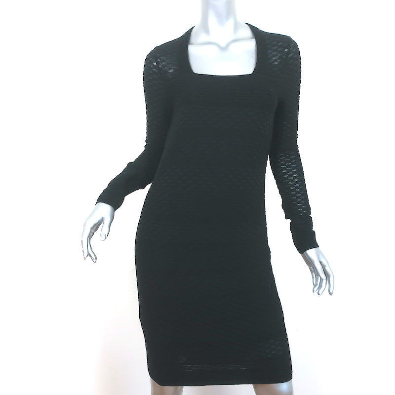 M Missoni Long Sleeve Dress Black Textured Knit Size 40 Celebrity Owned M Missoni Long Sleeve Dress Black Textured Knit Size 40 Celebrity Owned