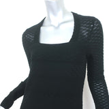 M Missoni Long Sleeve Dress Black Textured Knit Size 40