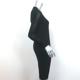 M Missoni Long Sleeve Dress Black Textured Knit Size 40