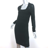 M Missoni Long Sleeve Dress Black Textured Knit Size 40