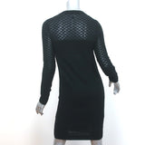M Missoni Long Sleeve Dress Black Textured Knit Size 40